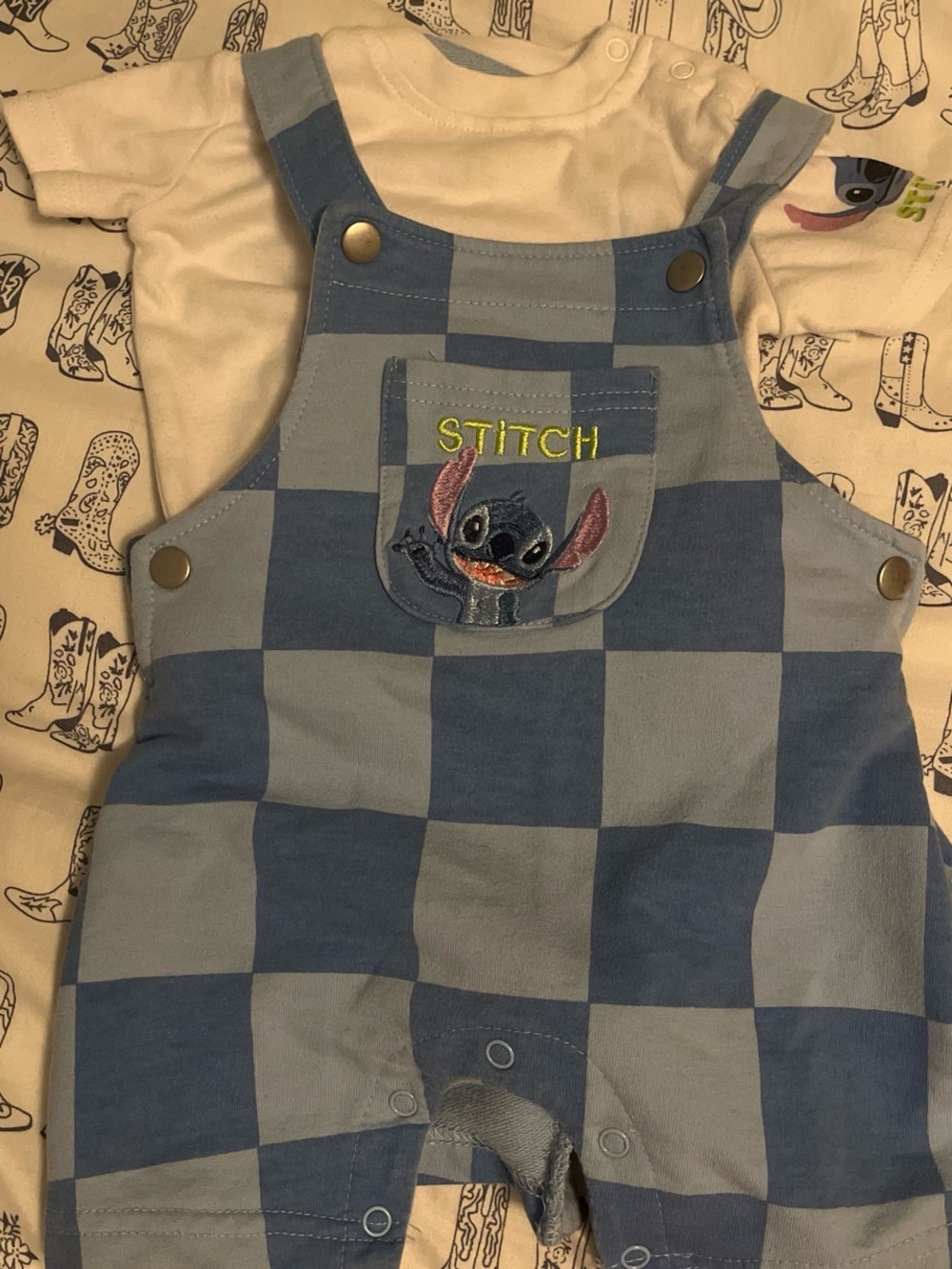 Disney Baby Stitch Overalls
